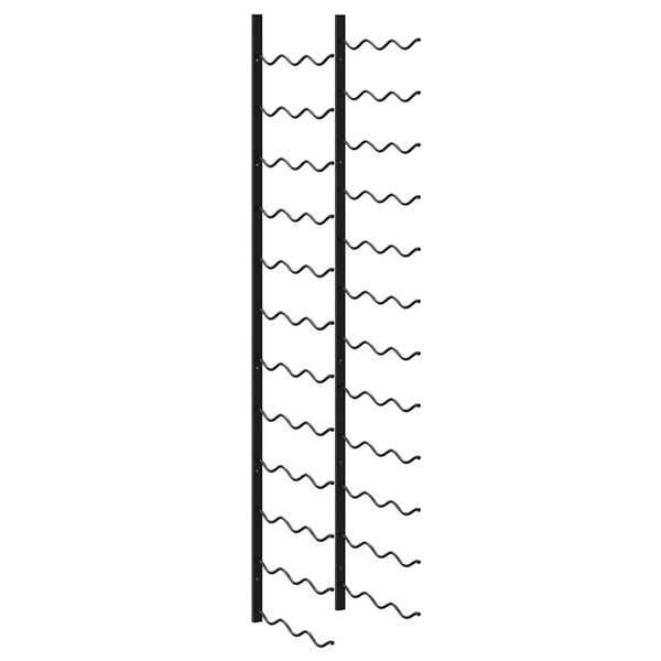 vidaXL Ścienny uchwyt na 36 butelek wina, czarny, żelazny