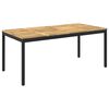 vidaXL St&oacute;ł do kolacji w ogrodzie Bielony i czarny 147 x 88,5 x 75 cm