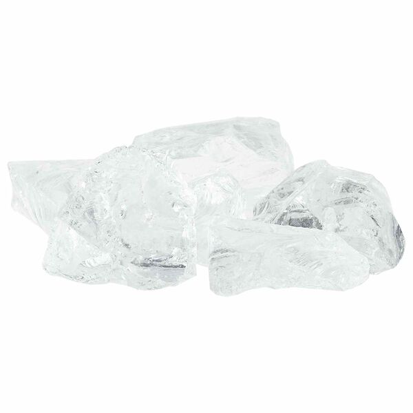 vidaXL Kamienie Ogrodowe Biały 12 cm Szkło