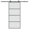 vidaXL Drzwi przesuwne z osprzętem, 90x205 cm, szkło ESG i aluminium