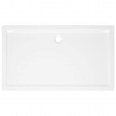 vidaXL Prostokątny brodzik prysznicowy, ABS, biały, 70x120 cm