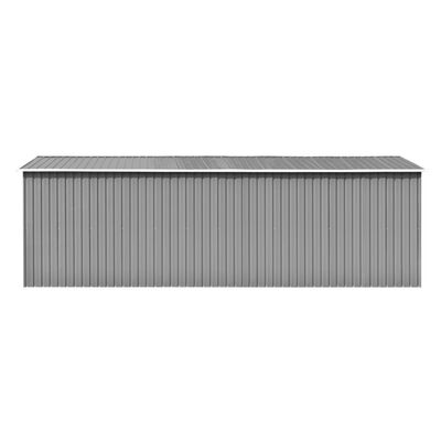 vidaXL Szopa ogrodowa, 257x580x181 cm, metal, szara