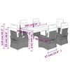vidaXL 7-cz. zestaw mebli ogrodowych z poduszkami, beżowy, polirattan
