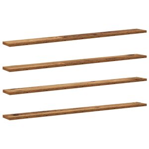 vidaXL P&oacute;łka na książki 4 pcs Brązowy 100 x 10 x 1,5 cm