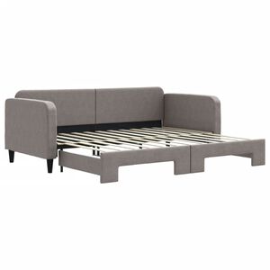 vidaXL Sofa rozsuwana, kolor taupe, 90x200 cm, tkanina