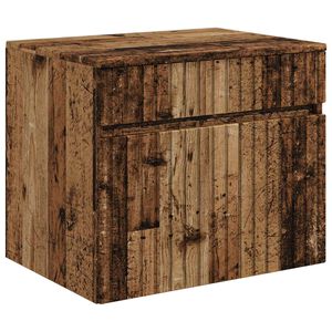 vidaXL Wisząca Szafka Łazienkowa Stare drewno 59 x 44,5 x 50 cm