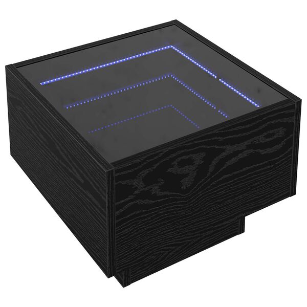 vidaXL Stolik kawowy Czarny Dąb 40 x 40 x 30 cm