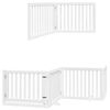 vidaXL Składana bramka dla psa, z drzwiami, 8 paneli, biała, 640 cm