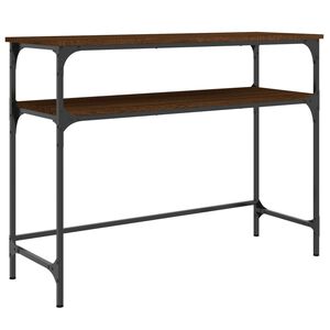 vidaXL Stolik konsolowy, brązowy dąb, 100x35,5x75 cm