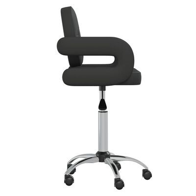 vidaXL Obrotowe krzesła stołowe, 4 szt., czarne, obite sztuczną skórą