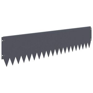 vidaXL Krawężnik do trawnika 10 pcs 103 x 25 cm Stal antracytowy