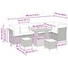 vidaXL Zestaw Sof na Ogród 9 pcs Szary polirattan