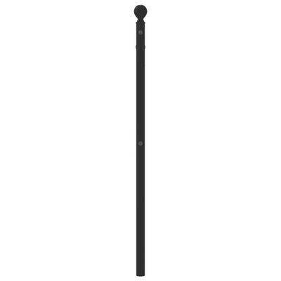 vidaXL Metalowe wezgłowie, czarne, 75 cm