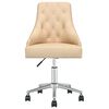 vidaXL Obrotowe krzesła stołowe, 6 szt., kremowe, obite tkaniną