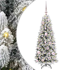 vidaXL Sztuczna choinka Biały 120 cm PVC, plastik, stal i PE