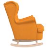 vidaXL Fotel bujany, ciemnoż&oacute;łty, 74x90x102 cm, tapicerowany tkaniną