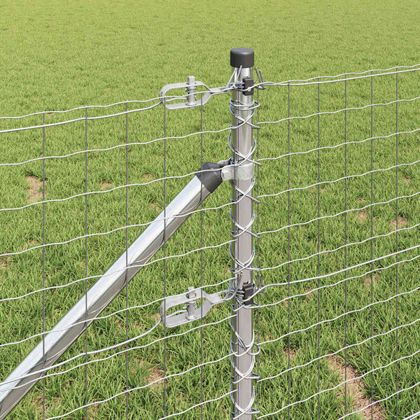 vidaXL Słupek ogrodzeniowy. 13 pcs Srebrny Stal