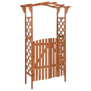 vidaXL Pergola z furtką, 116x40x204 cm, lite drewno jodłowe