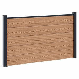 vidaXL Zestaw ogrodzeniowy 180 x 105 cm WPC i aluminium brązowy