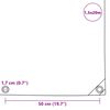 vidaXL Plandeka 650 g/m², 1,5 x 20 m, niebieska