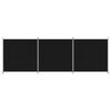 vidaXL Parawan 3-panelowy, czarny, 525x180 cm, tkanina