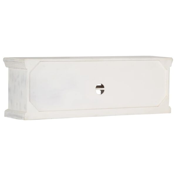 vidaXL Szafka pod TV, biała, 120 x 30 x 40 cm, lite drewno mango