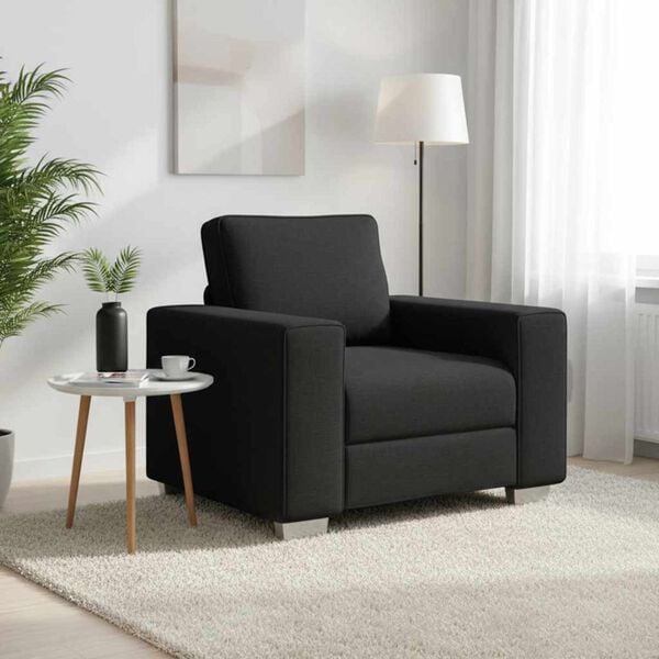 vidaXL Sofa Czarny 100 x 80 x 82 cm tkanina