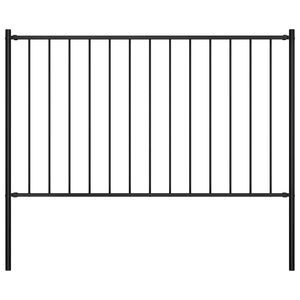 vidaXL Panel ogrodzeniowy Woerden ze słupkami stalowymi 1,7x0,75 m czarny