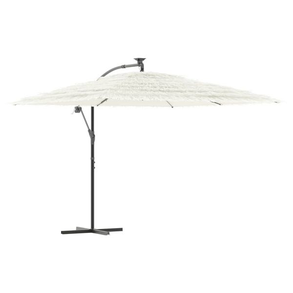 vidaXL Parasol ogrodowy na stalowym słupku, biały, 290x290x238 cm