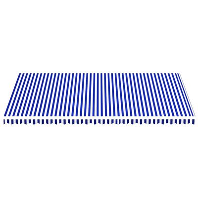 vidaXL Zapasowa tkanina na markizę, niebiesko-biała, 6x3,5 m