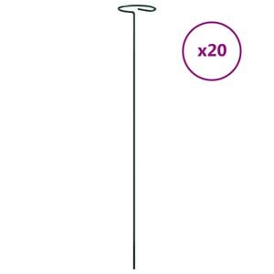 vidaXL Podp&oacute;rki do roślin, 20 szt., ciemnozielone, 40 cm, stalowe
