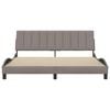 vidaXL Rama ł&oacute;żka bez materaca, Hanko, taupe, 180x200 cm, obita tkaniną