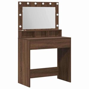 vidaXL Toaletka Brązowy dąb 75,5 x 41 x 135 cm Drewno inżynieryjne
