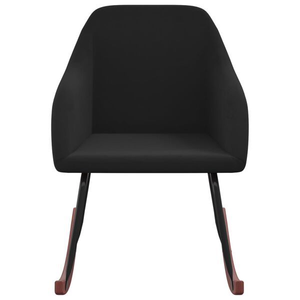 vidaXL Fotel bujany, czarny, tapicerowany aksamitem