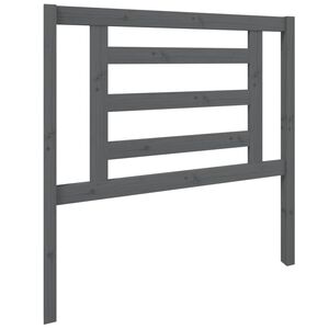 vidaXL Wezgłowie ł&oacute;żka, szare, 96x4x100 cm, lite drewno sosnowe