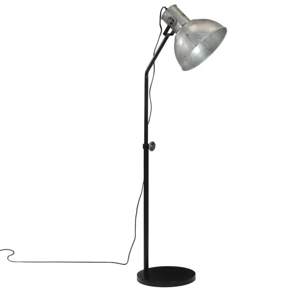 vidaXL Lampa stojąca, 25 W, srebro vintage, 30x30x90-150 cm, E27
