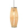vidaXL Lampa wisząca, wiklinowa, 40 W, 23x55 cm, owalna, E27