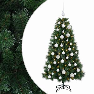 vidaXL Sztuczna choinka z bombką 120 cm 150 LED Ciepła biel