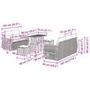 vidaXL Zestaw Sof na Ogr&oacute;d z poduszką 8 pcs Szary polirattan