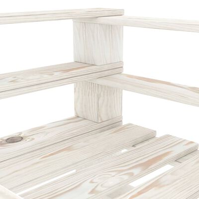 vidaXL Fotel ogrodowy z palet, drewniany, biały