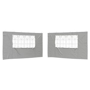 vidaXL Ściana boczna namiotu na imprezy 2 szt. 400 x 195 cm jasnoszary