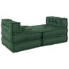 vidaXL Modułowa sofa 4 pcs Zielony tkanina