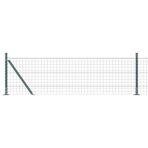 vidaXL Ogrodzenie Euro z betonu 10 x 0,6 m Stal pokryta PVC zielony
