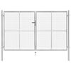 vidaXL Brama ogrodowa ocynkowana stalowa 306x150 cm srebrna