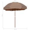 vidaXL Parasol ogrodowy na stalowym słupku, 300 cm, taupe