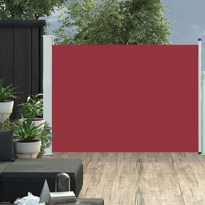 vidaXL Wysuwana markiza boczna na taras, 100 x 500 cm, czerwona