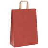 vidaXL Torby papierowe 50 szt. z uchwytami czerwone 26x12x35 cm