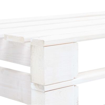 vidaXL Ogrodowa ławka z palet, drewno, biała