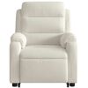 vidaXL Elektryczny, podnoszony fotel rozkładany, kremowy, aksamit