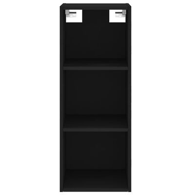 vidaXL Wysoka szafka, czarna, materiał drewnopochodny, 34,5x32,5x180cm